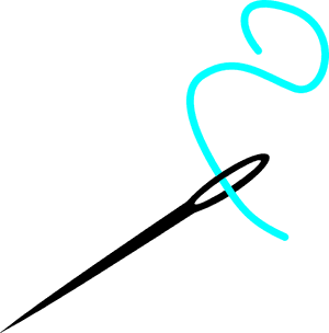 Aqua Thread With Needle Clip Art - Needle Clipart, HD Png Download PNG image with transparent background