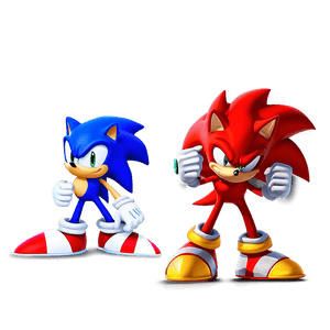 Knuckles and Sonic Team Up PNG 04292024 PNG image with transparent background