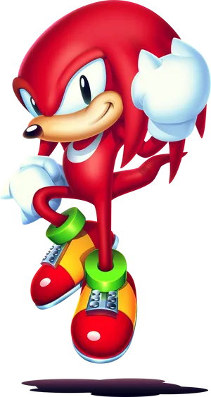 Knuckles The Echidna Pose PNG Image