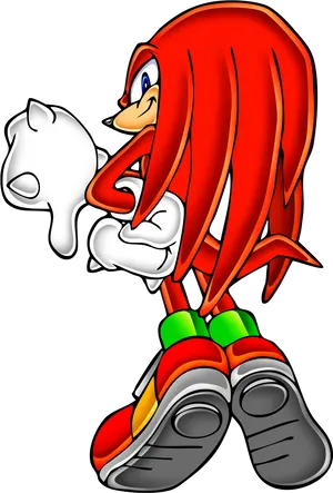 Knuckles The Echidna Pose PNG Image