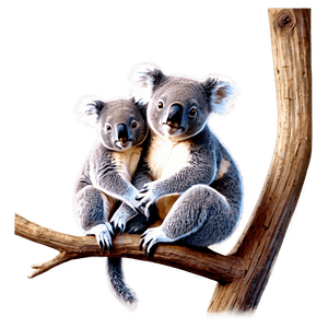 Koala Family Drawing PNG tti30 PNG image with transparent background