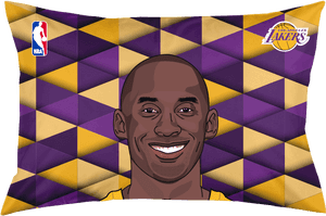 Kobe Bryant Lakers Cushion Design PNG image with transparent background