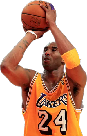 Kobe Bryant Shooting Basketball PNG Image