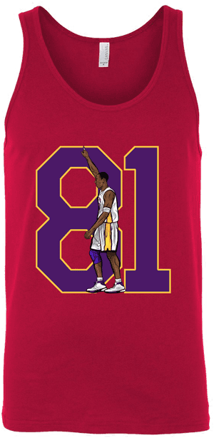Kobe81 Points Tank Top PNG image with transparent background
