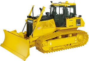 Komatsu D65 P X I Yellow Bulldozer PNG Image