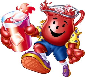 Kool Aid Man Cartoon Character PNG Image