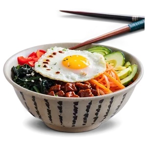 Korean Bibimbap Bowl Recipe Png 06292024 PNG Image