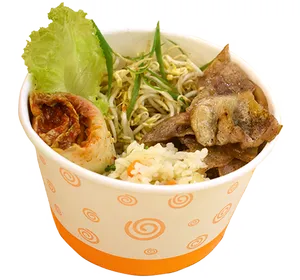 Korean Mixed Rice Bowl PNG Image