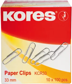 Kores Paper Clips Pack33mm PNG Image