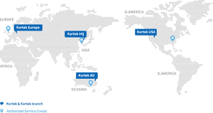 Kortek Global Presence Map PNG image with transparent background