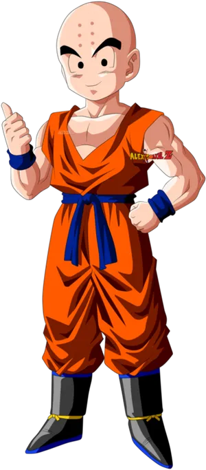 Krillin D B Z Character Thumbs Up PNG Image