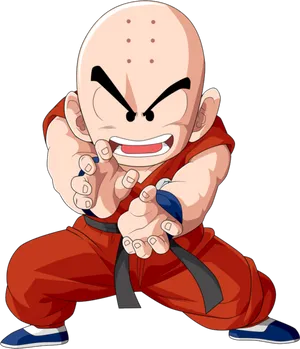 Krillin Readyfor Action PNG Image