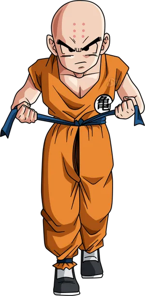 Krillin Readyfor Action PNG Image