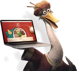 Kung Fu Panda Mr Ping Laptop PNG Image