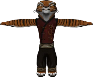 Kung Fu Panda Tigress Character Pose PNG Image