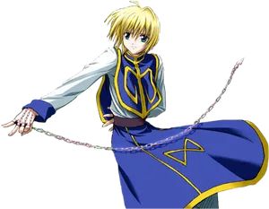 Kurapikawith Chain Judgment Ability PNG Image