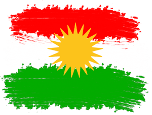 Kurdish_ Flag_ Grunge_ Style PNG image with transparent background