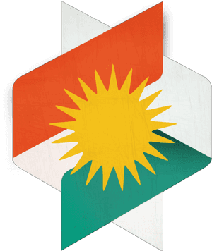 Kurdistan Region Flag Folded PNG image with transparent background