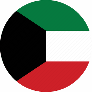 Kuwait National Colors Pie Chart PNG image with transparent background