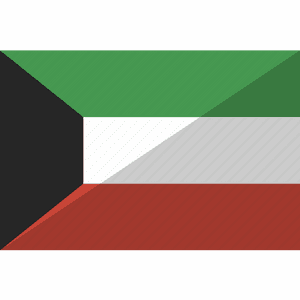 Kuwait National Flag Graphic PNG image with transparent background