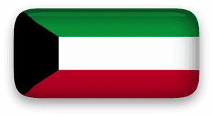 Kuwait National Flag Icon PNG image with transparent background
