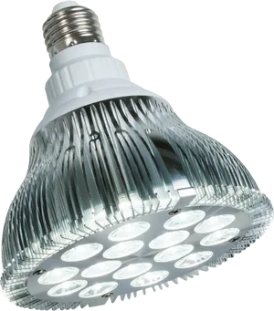 L E D Light Bulb Closeup PNG Image