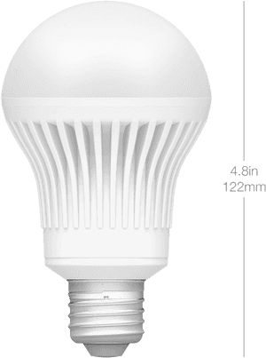 L E D Light Bulb Dimensions PNG image with transparent background