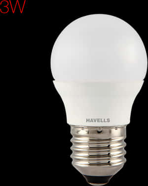 L E D Light Bulb3 W Energy Efficient PNG image with transparent background