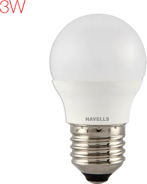 L E D Light Bulb3 W Energy Efficient PNG Image