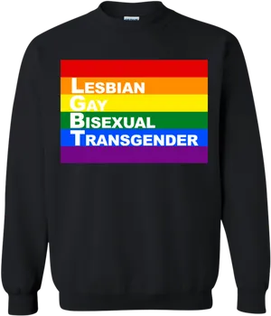 L G B T Q Rainbow Sweatshirt PNG Image