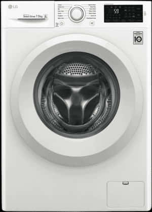 Front Load Washing Machine Png - Lg Washing Machine Inverter Direct Drive 8kg, Transparent Png PNG