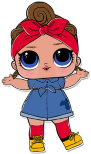 L O L Surprise Doll Red Headband PNG Image