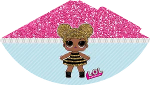 L O L Surprise Doll Sparkle Background PNG Image