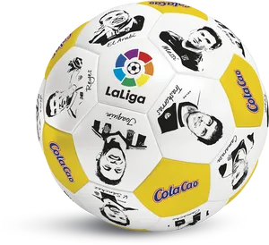 La Liga Themed Soccer Ball PNG Image