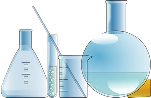 Laboratory Glassware Vector Illustration PNG Image