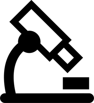 Laboratory Microscope Silhouette PNG Image