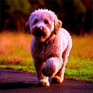 Labradoodle On A Walk Png 06262024 PNG Image