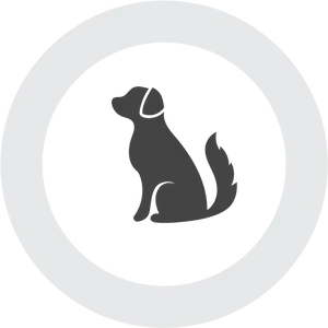 Labrador Silhouette Graphic PNG Image