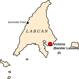 Labuan Island Map Malaysia PNG image with transparent background