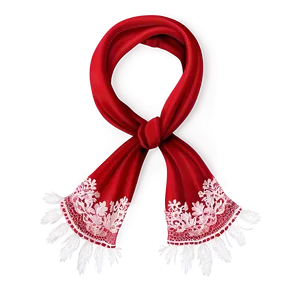 Lace Red Scarf Png Kyf27 PNG Image