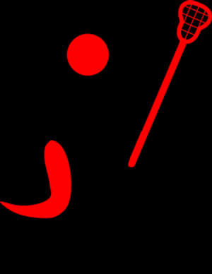 Lacrosse Equipment Redand Black PNG image with transparent background