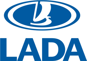 Lada Car Logo Blue Background PNG Image