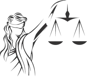 Lady Justice Symbolic Illustration PNG Image