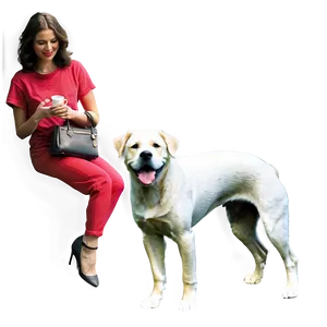 Lady With Dog Png 06112024 PNG Image