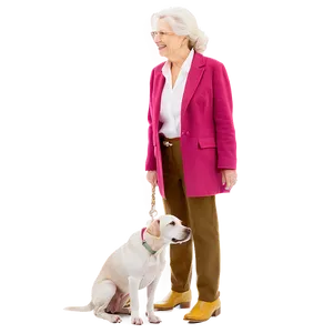 Lady With Dog Png Aqb82 PNG Image