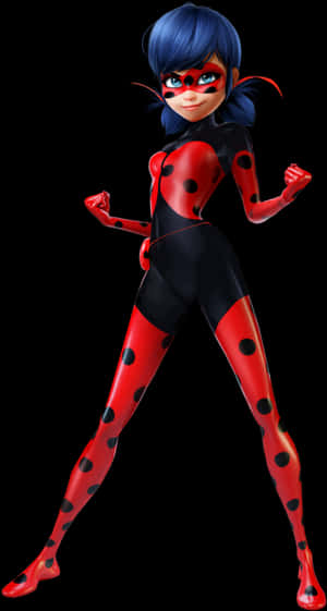Ladybug_ Hero_ Pose_ Miraculous PNG image with transparent background
