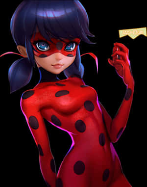 Ladybug_ Heroine_ Portrait_by_ Izza Chan PNG image with transparent background