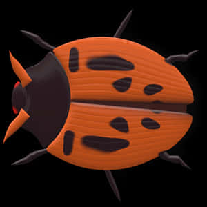 Ladybug Illustration3 D Render PNG image with transparent background