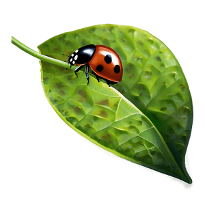 Ladybug on Leaf PNG kwm85 PNG image with transparent background