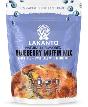 Lakanto Blueberry Muffin Mix Package PNG Image